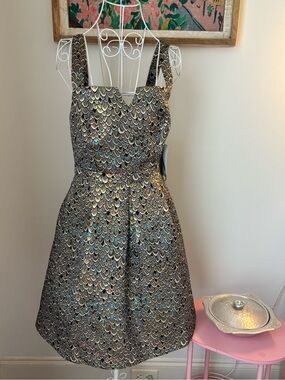 ModCloth Gold Foil Mermaid Dress